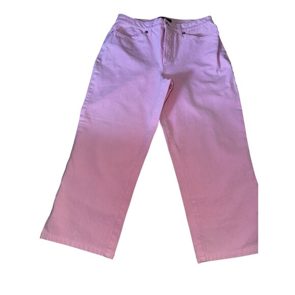 Cambio Karen Capri Stretch Jeans Pink Pants Size 8 Preppy Casual Classic Cute - Picture 1 of 10